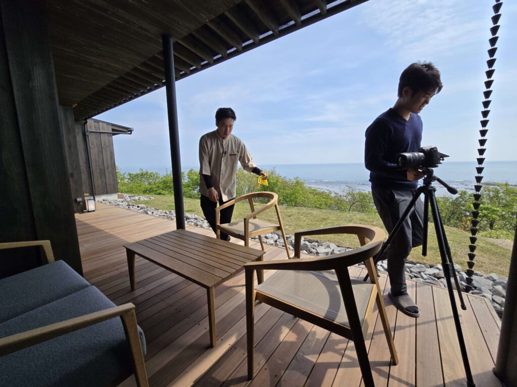 一緒に撮影している様子