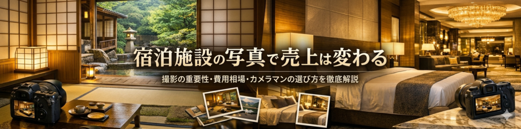 宿泊施設の売上を左右する写真撮影のイメージ