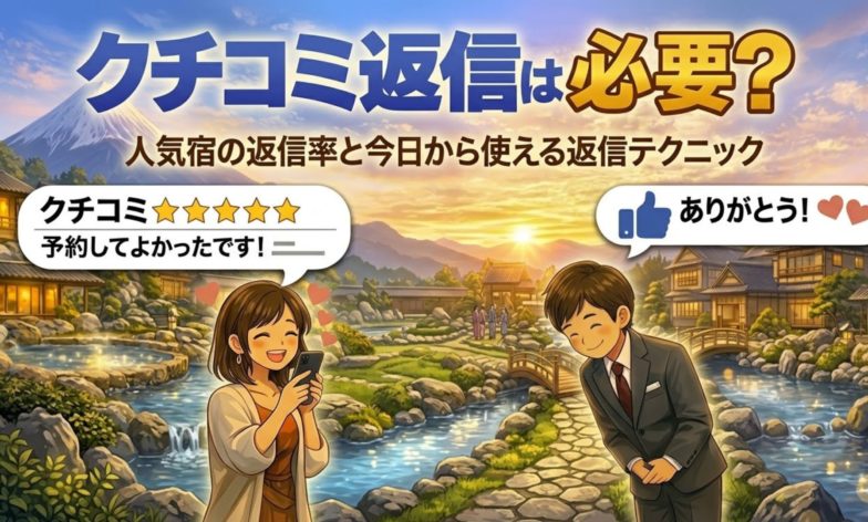 人気宿はクチコミ返信をしている？主要サイトを徹底調査！返信率・傾向・おすすめの対応方法も紹介