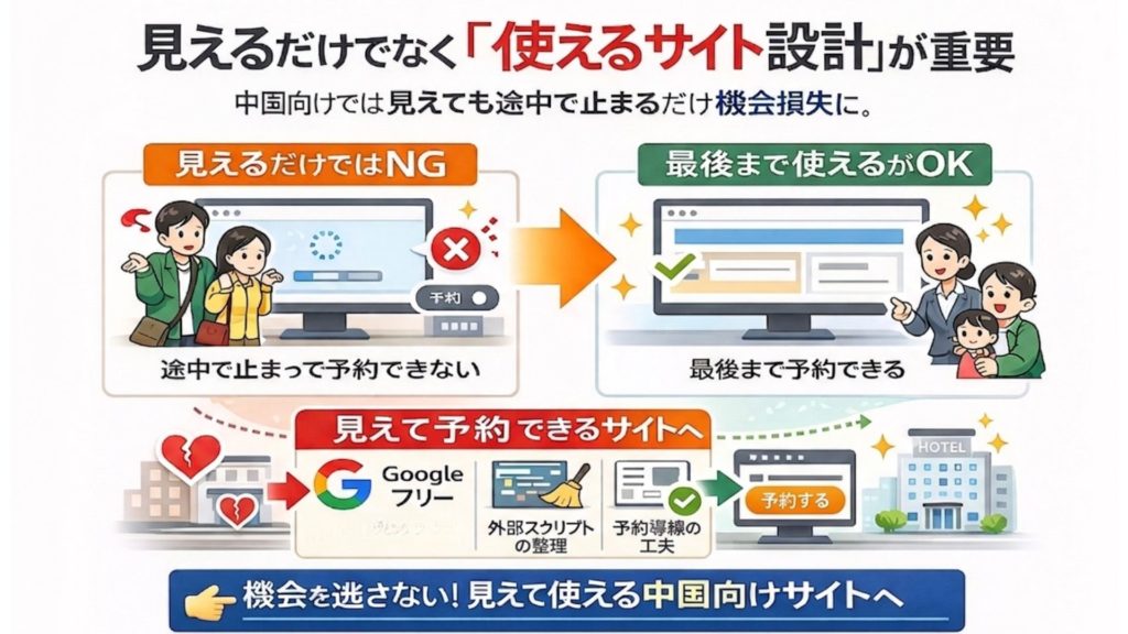 「使えるサイト設計」の重要性を説明する画像